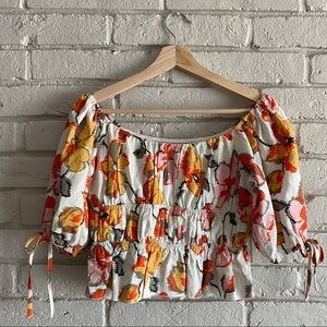 Floral Off The Shoulder top